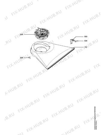 Взрыв-схема плиты (духовки) Electrolux EON5627W  NORDIC R05 - Схема узла Ventilation